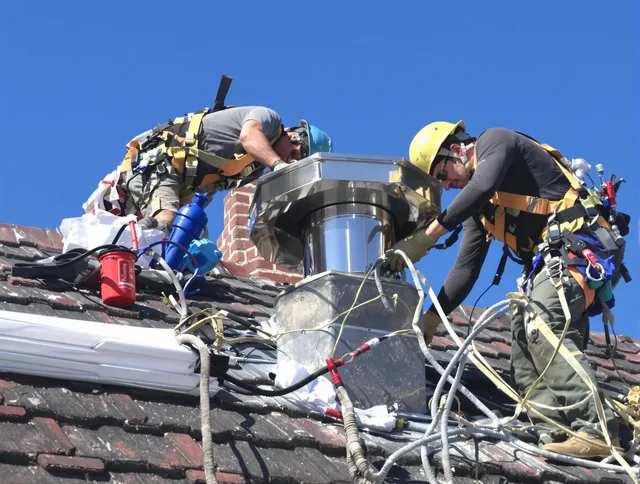 Protective chimney cap installed by Lancaster Chimney Sweep in Lancaster, OH