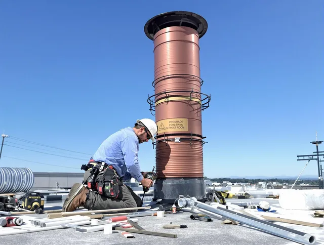 Installed chimney liner by Lancaster Chimney Sweep in Lancaster, OH