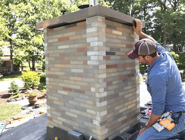 Lancaster Chimney Sweep completing a modern chimney remodel in Lancaster, OH