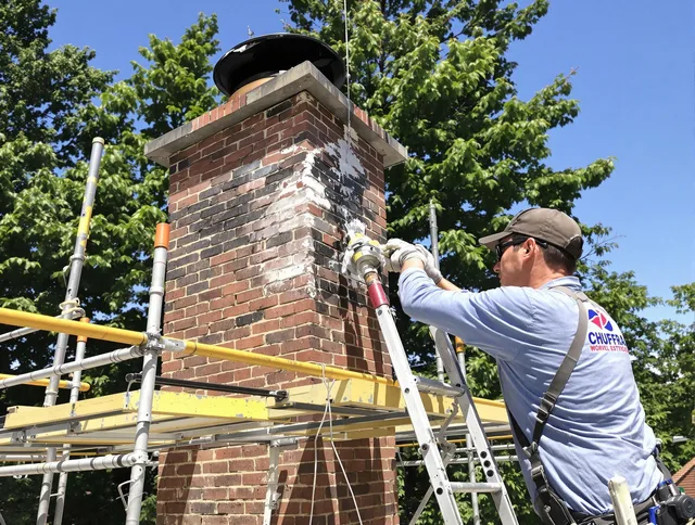 Structural chimney repair by Lancaster Chimney Sweep in Lancaster, OH
