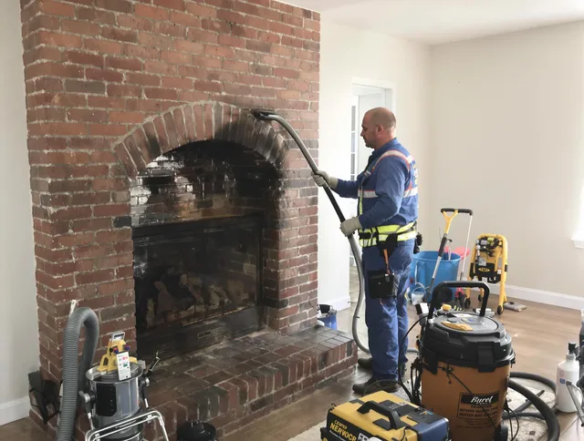 Lancaster Chimney Sweep expert performing detailed chimney sweep in Lancaster, OH