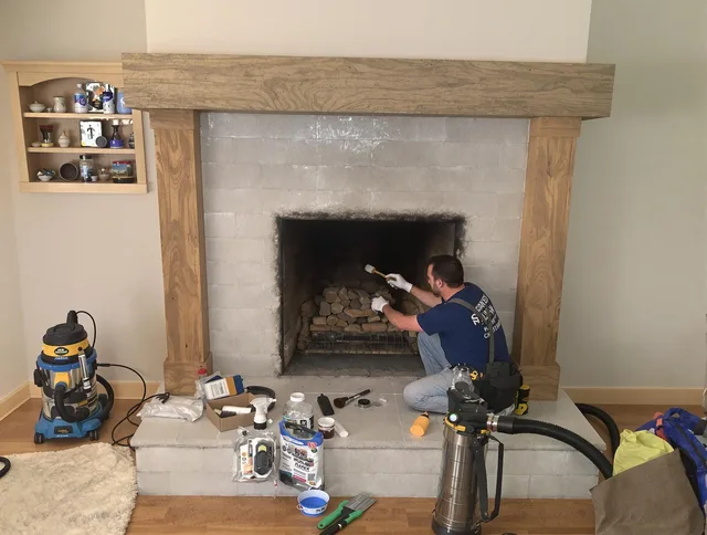 Detailed creosote removal process by Lancaster Chimney Sweep in Lancaster, OH