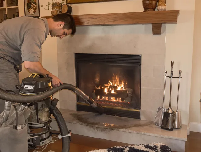Routine fireplace upkeep by Lancaster Chimney Sweep in Lancaster, OH
