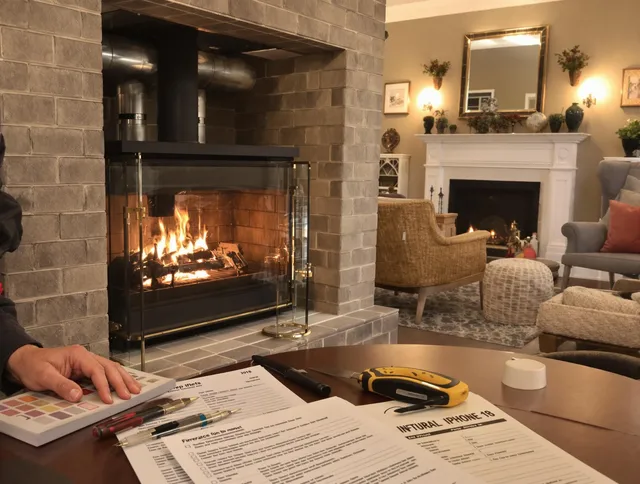 Lancaster Chimney Sweep verifying fireplace safety measures in Lancaster, OH