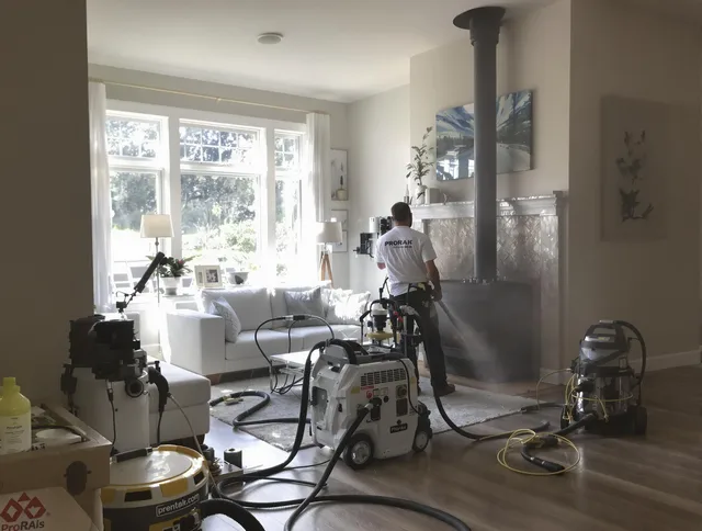 Soot removal service by Lancaster Chimney Sweep for a fireplace in Lancaster, OH